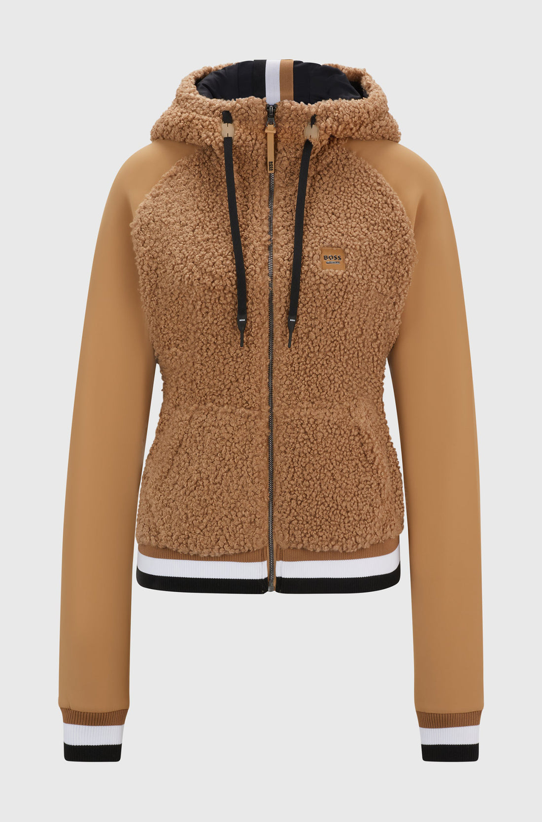 Boss Riva Teddy Ladies Hybrid Zip Hoodie