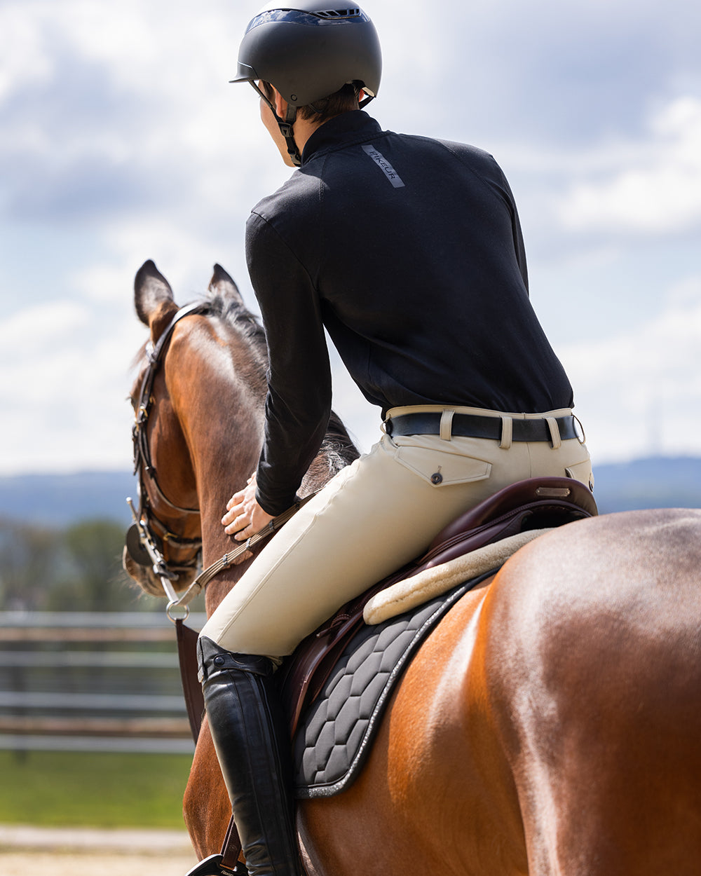 Pikeur Rodrigo Grip II Knee Patch Men's Breeches - Competition Colours