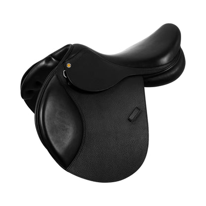 Jumping saddle hammered leather.