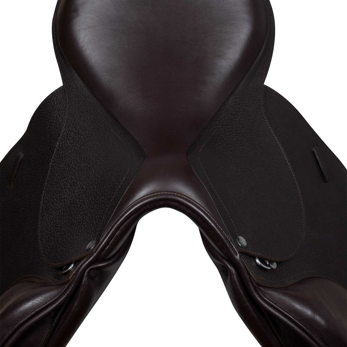 Jumping saddle hammered French leather