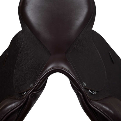 Jumping saddle hammered French leather