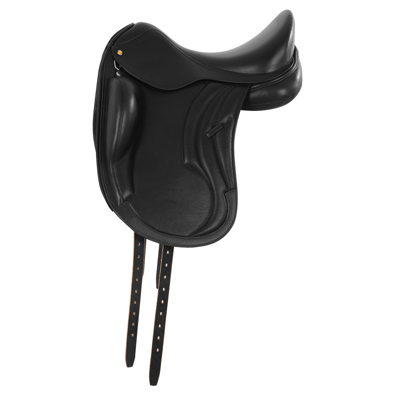 Dressage leather monoflap saddle.