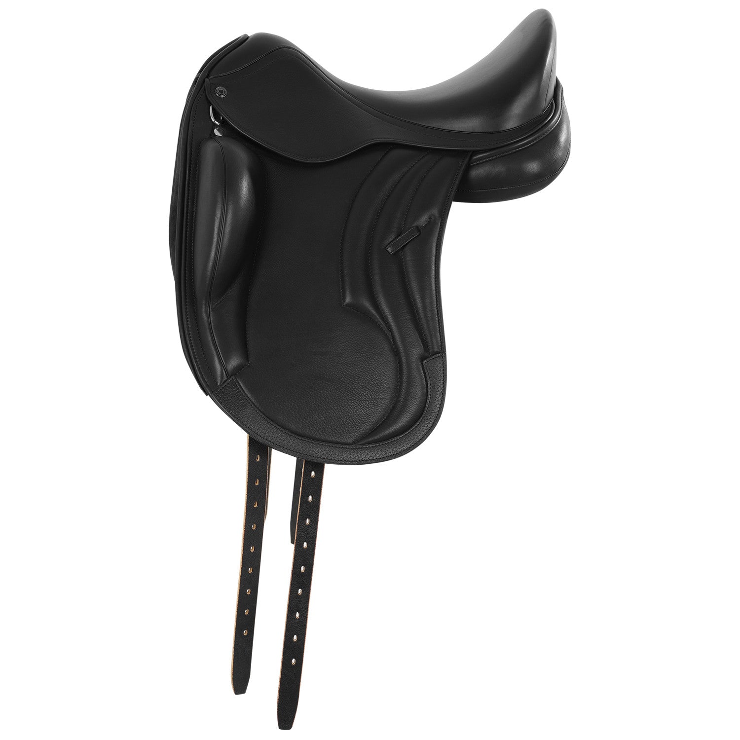 Dressage leather monoflap saddle.