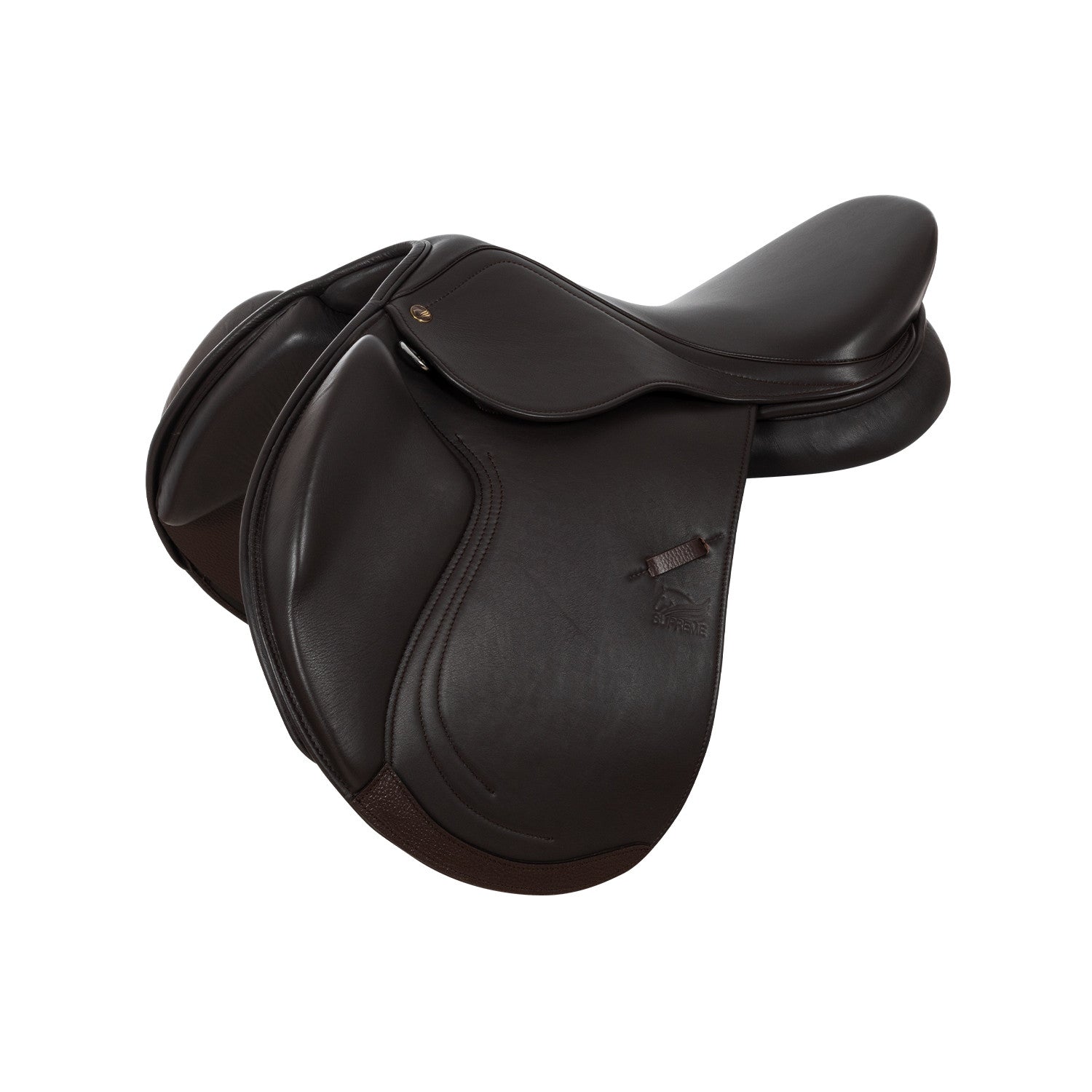 JUMPING SADDLE DOUBLE SOFT LEATHER AND ADJUSTABLE GULLET.