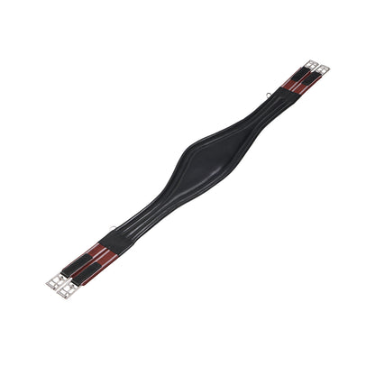Equestro Leather Jumping Girth With Elastic Ends