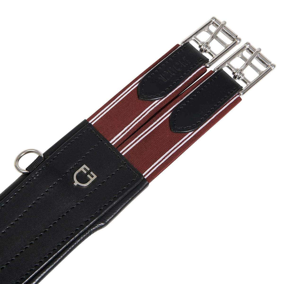 Equestro Leather Jumping Girth With Elastic Ends
