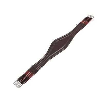 Equestro Leather Jumping Girth With Elastic Ends