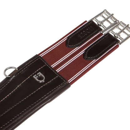 Equestro Leather Jumping Girth With Elastic Ends