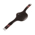 Jumping girth in leather with protectors.