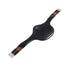 Jumping girth in leather with protectors.