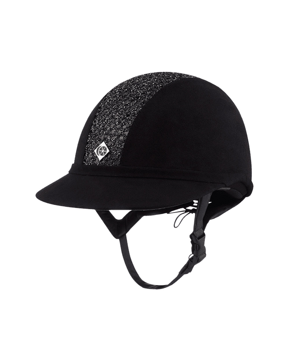 Charles Owen SP8 Plus Micro Suede Fixed Peak Riding Helmet.