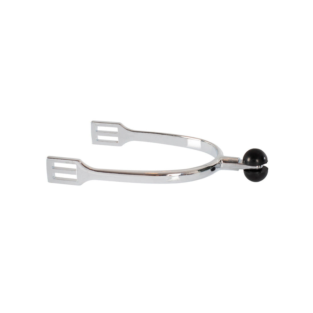 CHROME PLATED SPURS, W/RUBBER BALL &amp; NYLON STRAPS..