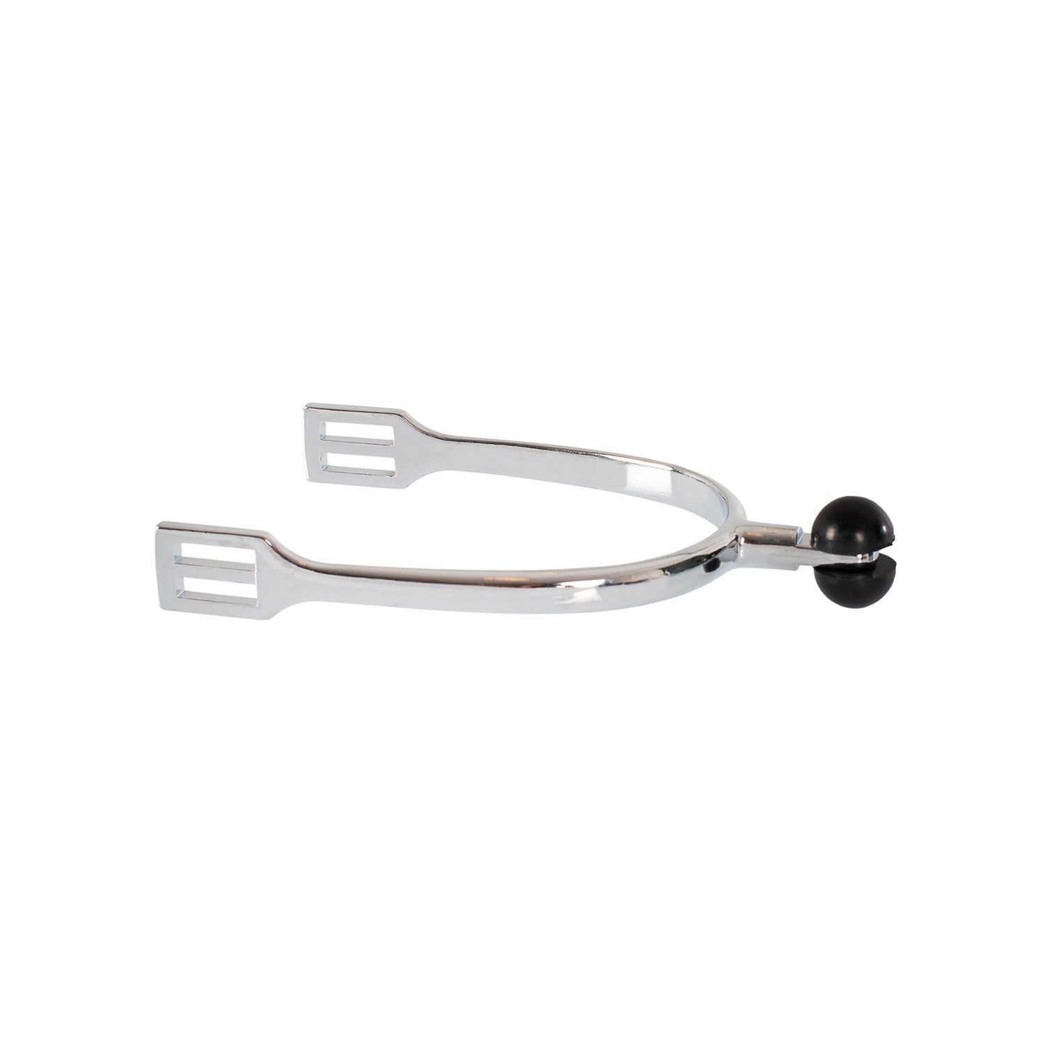 CHROME PLATED SPURS, W/RUBBER BALL &amp; NYLON STRAPS..