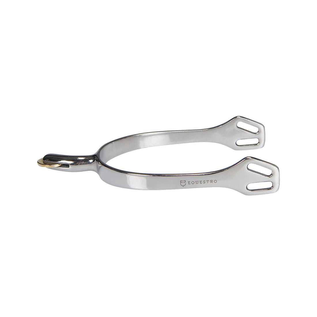 English spurs with horizontal curved rowel.
