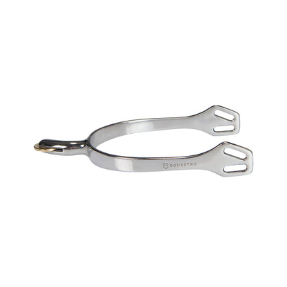 English spurs with horizontal curved rowel.