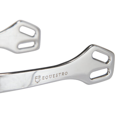 English spurs with horizontal curved rowel