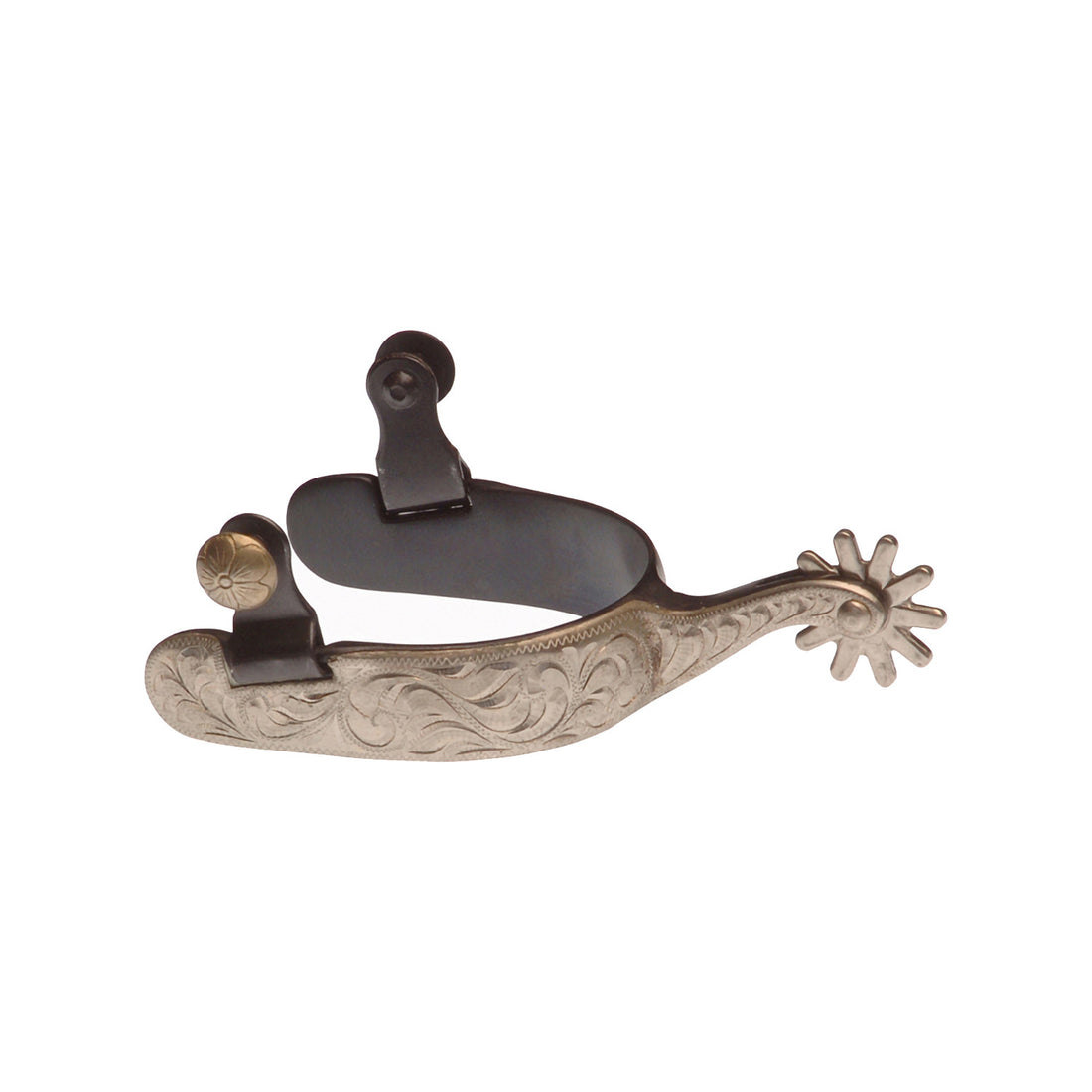 WESTERN SPURS SILVER BLACK.