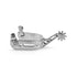 ALUMINUM ENGRAVED SPURS WITH HOLES..