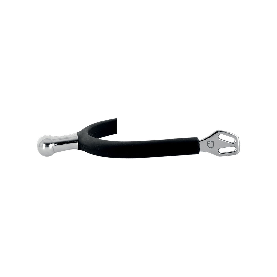 English rubber-coated drop spurs.