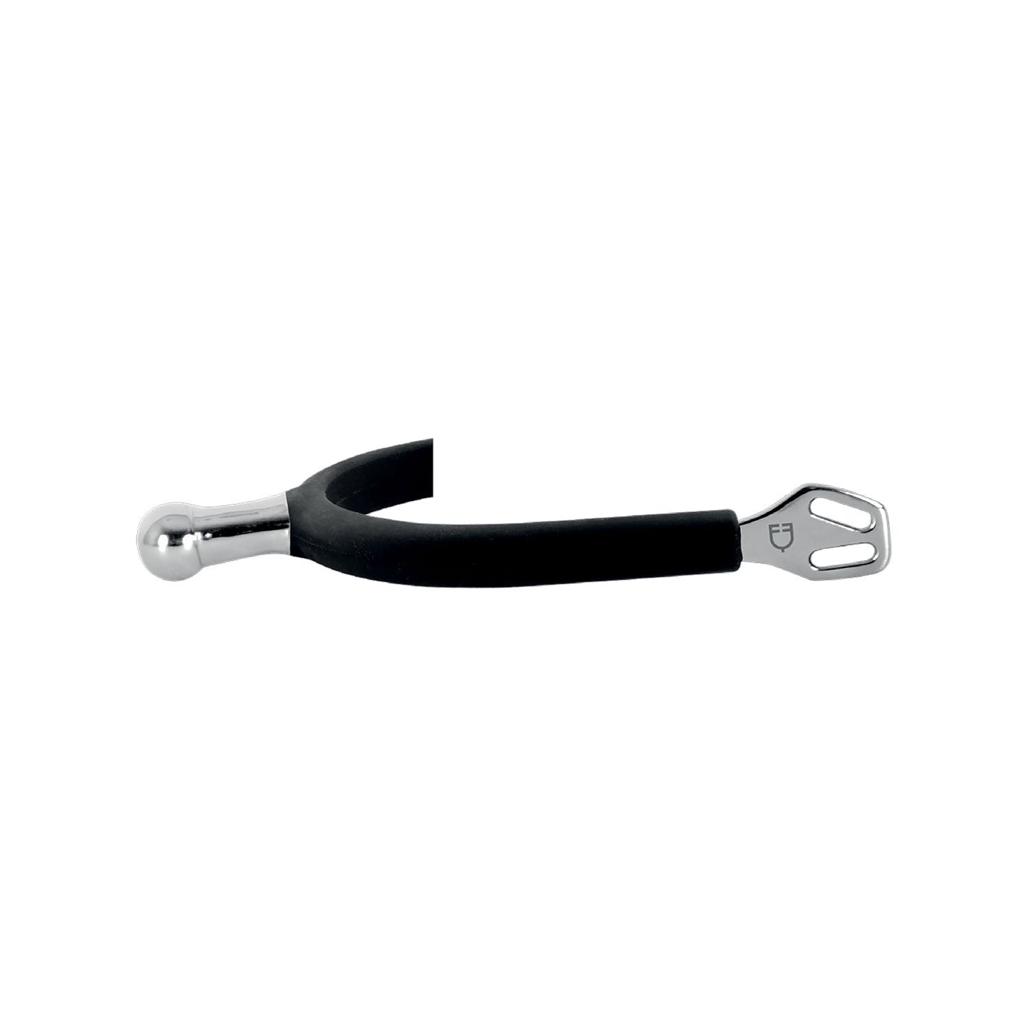 English rubber-coated drop spurs.