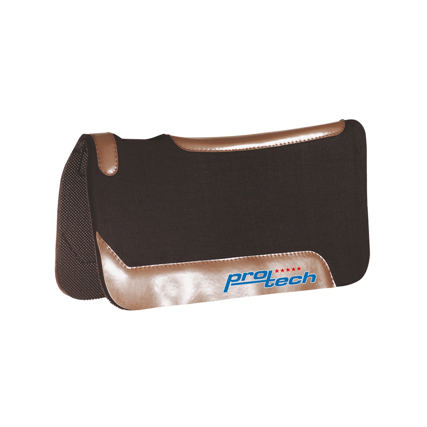 WESETRN NEOPRENE AND FELT  SADDLE PAD  MASTER WITH LONG LEATHER PATCH.