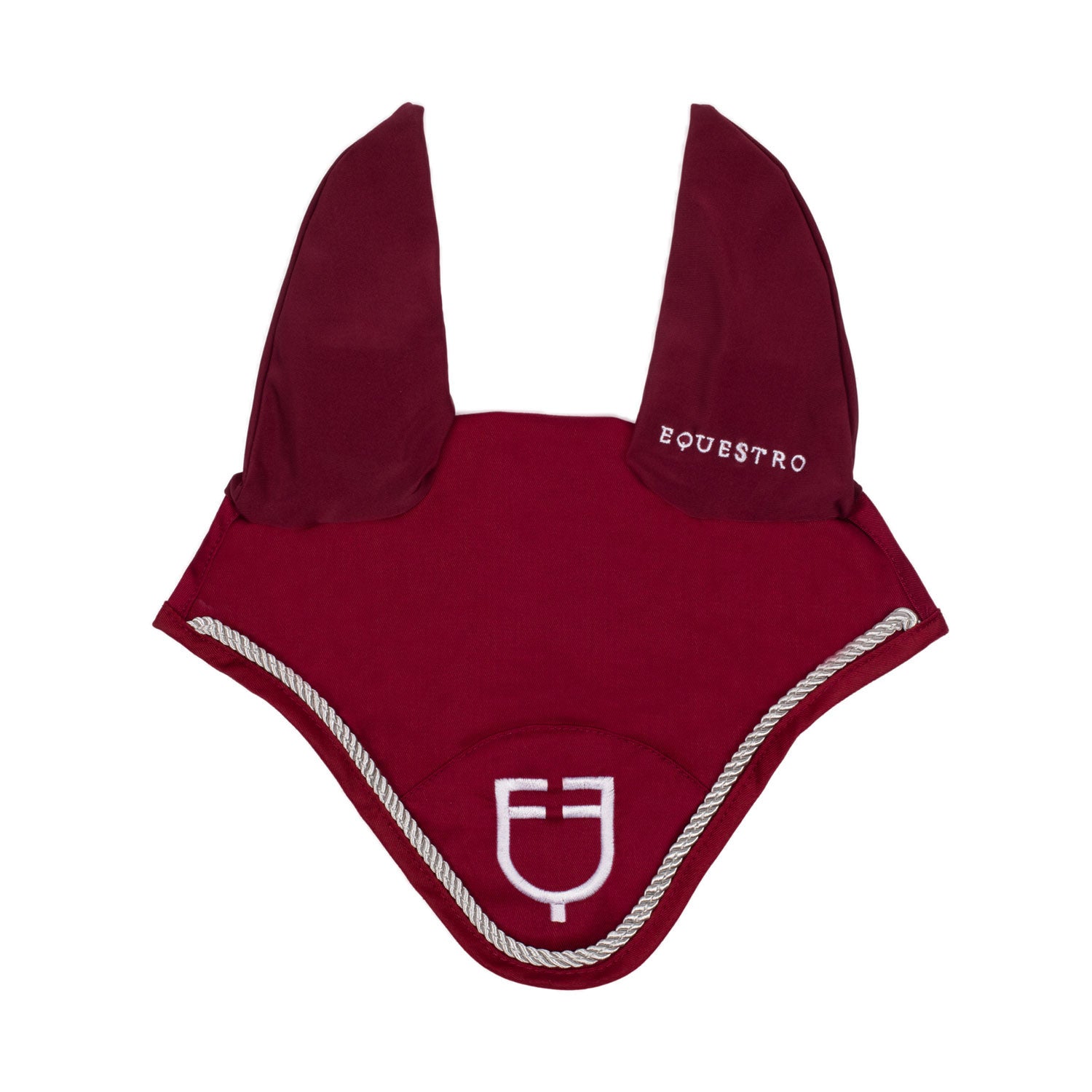Fly veil in cotton with central logo.