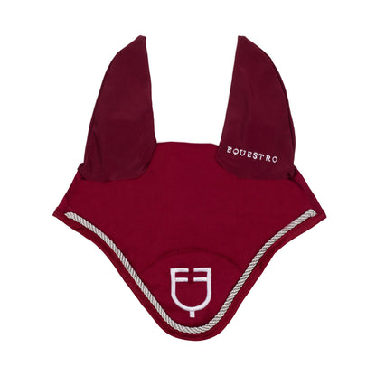 Fly veil in cotton with central logo.
