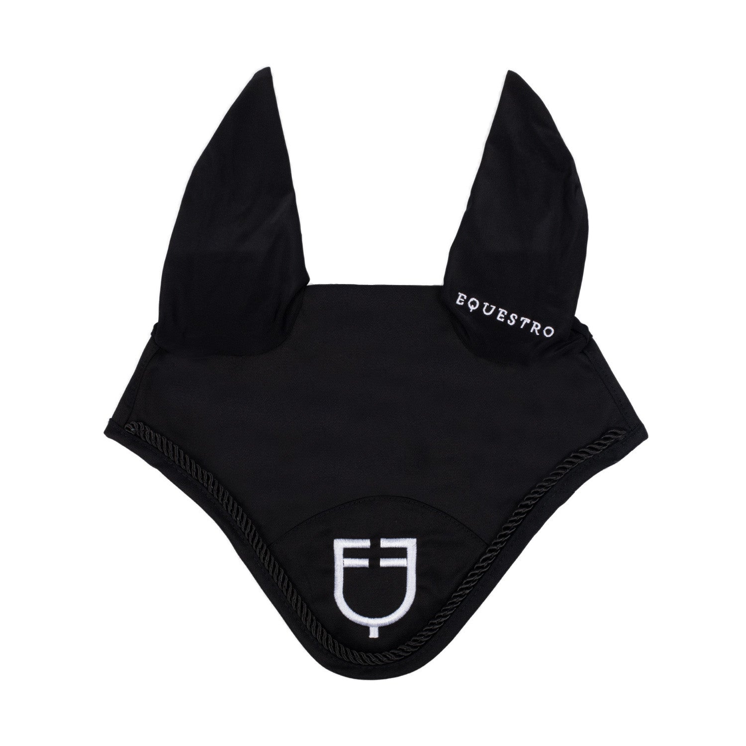 Fly veil in cotton with central logo.