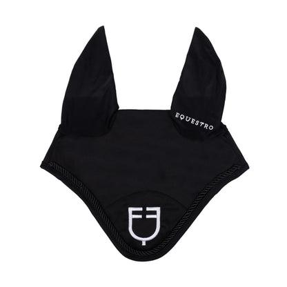 Fly veil in cotton with central logo.