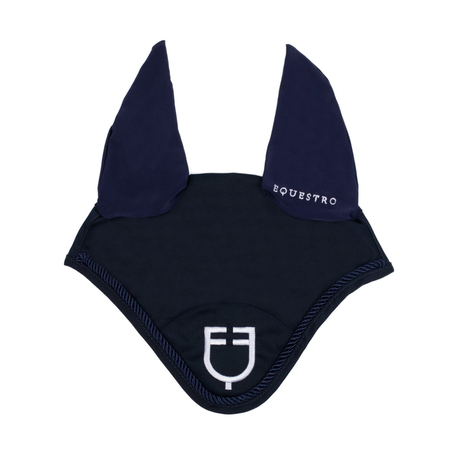 Fly veil in cotton with central logo.