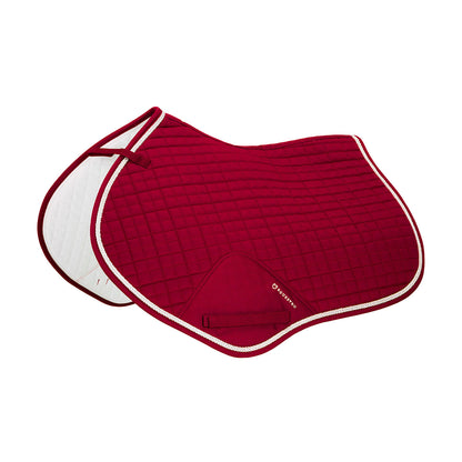 Shaped jumping saddle pad in cotton.