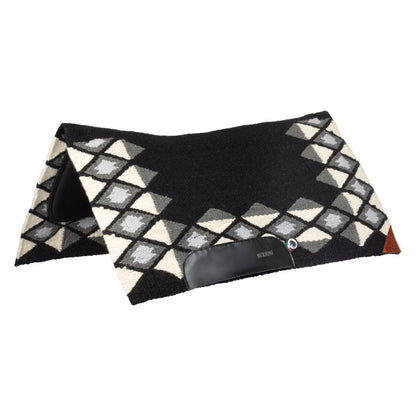 WESTERN SHOW SADDLE PAD IN WOOL WITH DRY F PADDING.