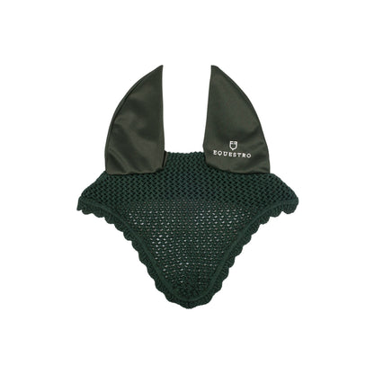 Pony fly veil with elastic ears.