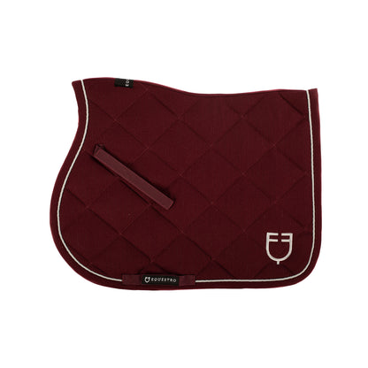 Equestro Jumping Saddle Pad In Cotton With Trim And Logo