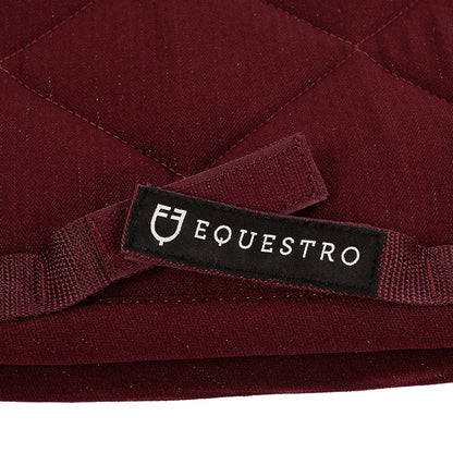 Equestro Jumping Saddle Pad In Cotton With Trim And Logo