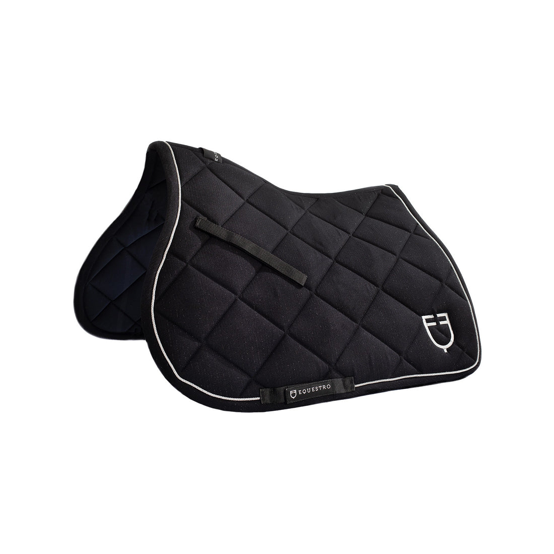 Jumping saddle pad in cotton with trimmings with logo.