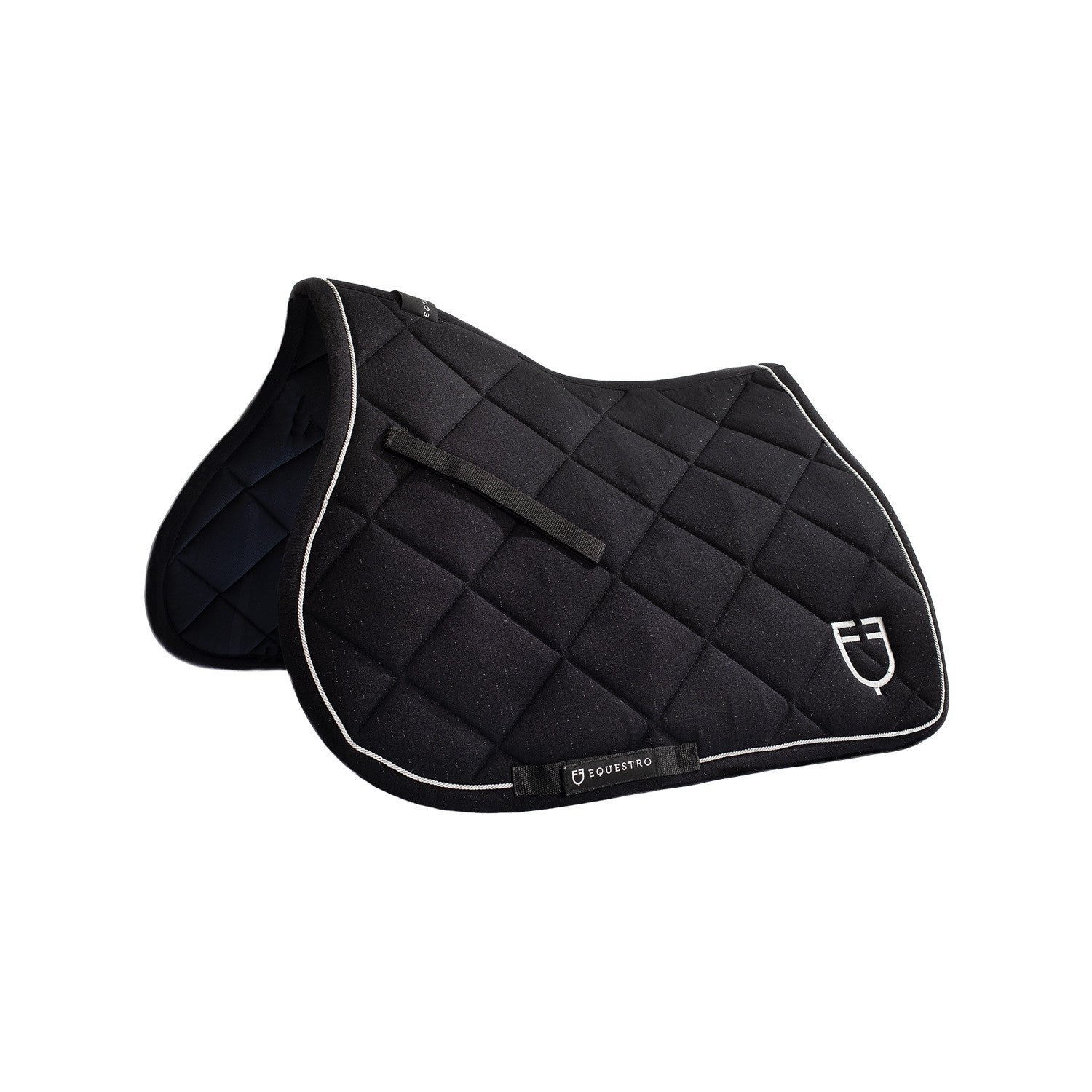 Jumping saddle pad in cotton with trimmings with logo.