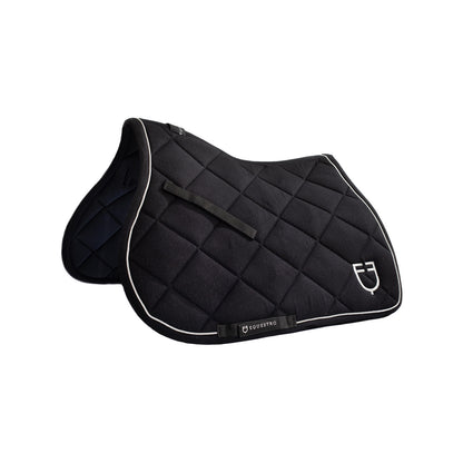 Jumping saddle pad in cotton with trimmings with logo.