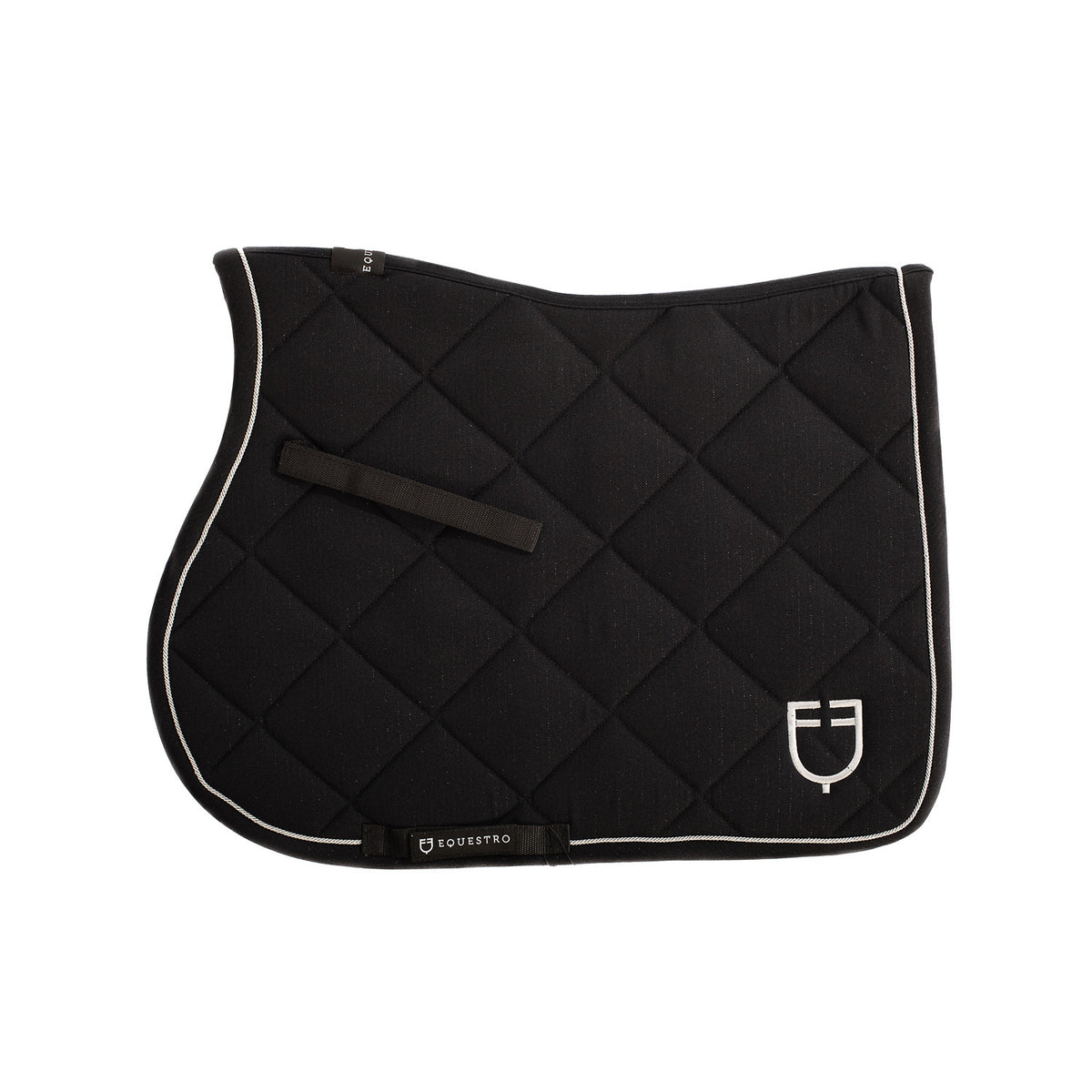 Equestro Jumping Saddle Pad In Cotton With Trim And Logo