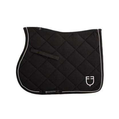 Equestro Jumping Saddle Pad In Cotton With Trim And Logo
