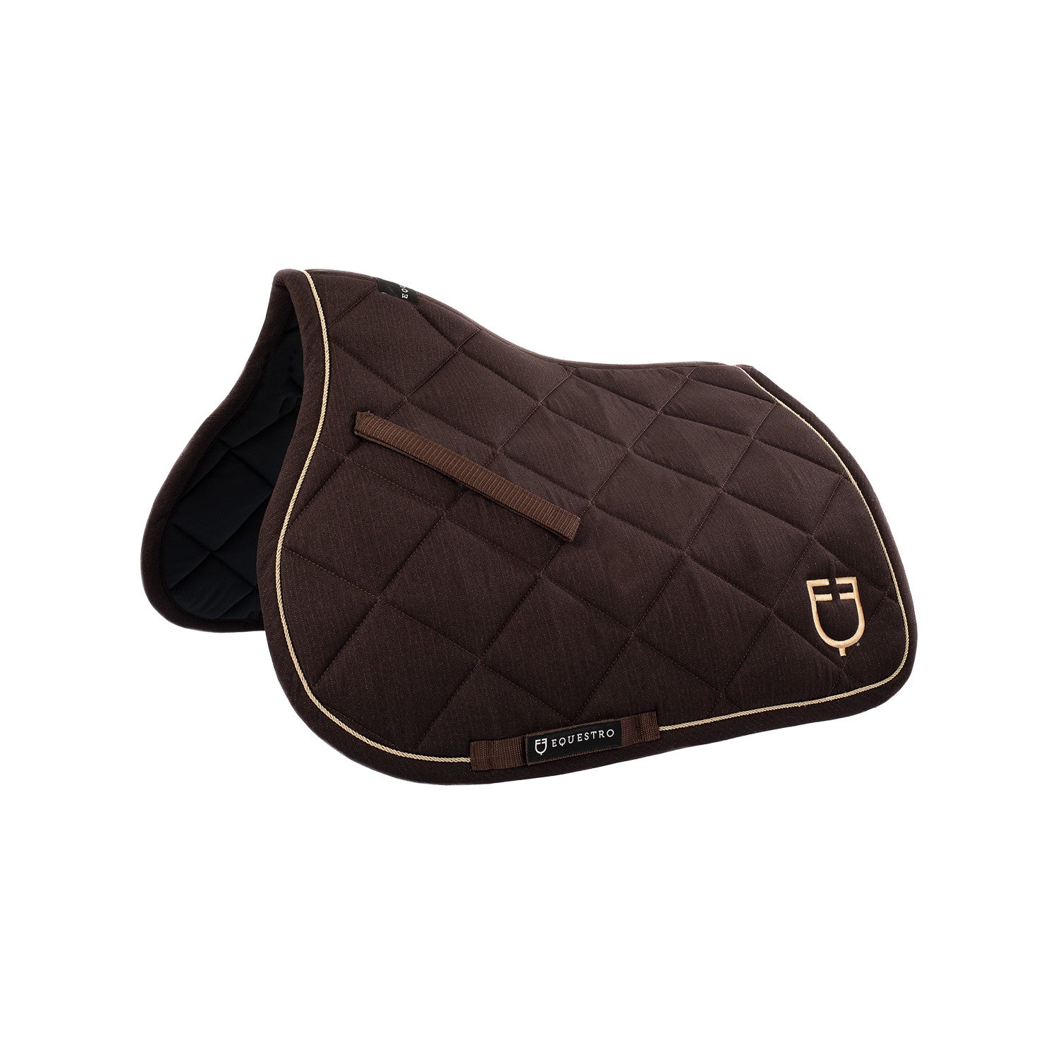 Jumping saddle pad in cotton with trimmings with logo.