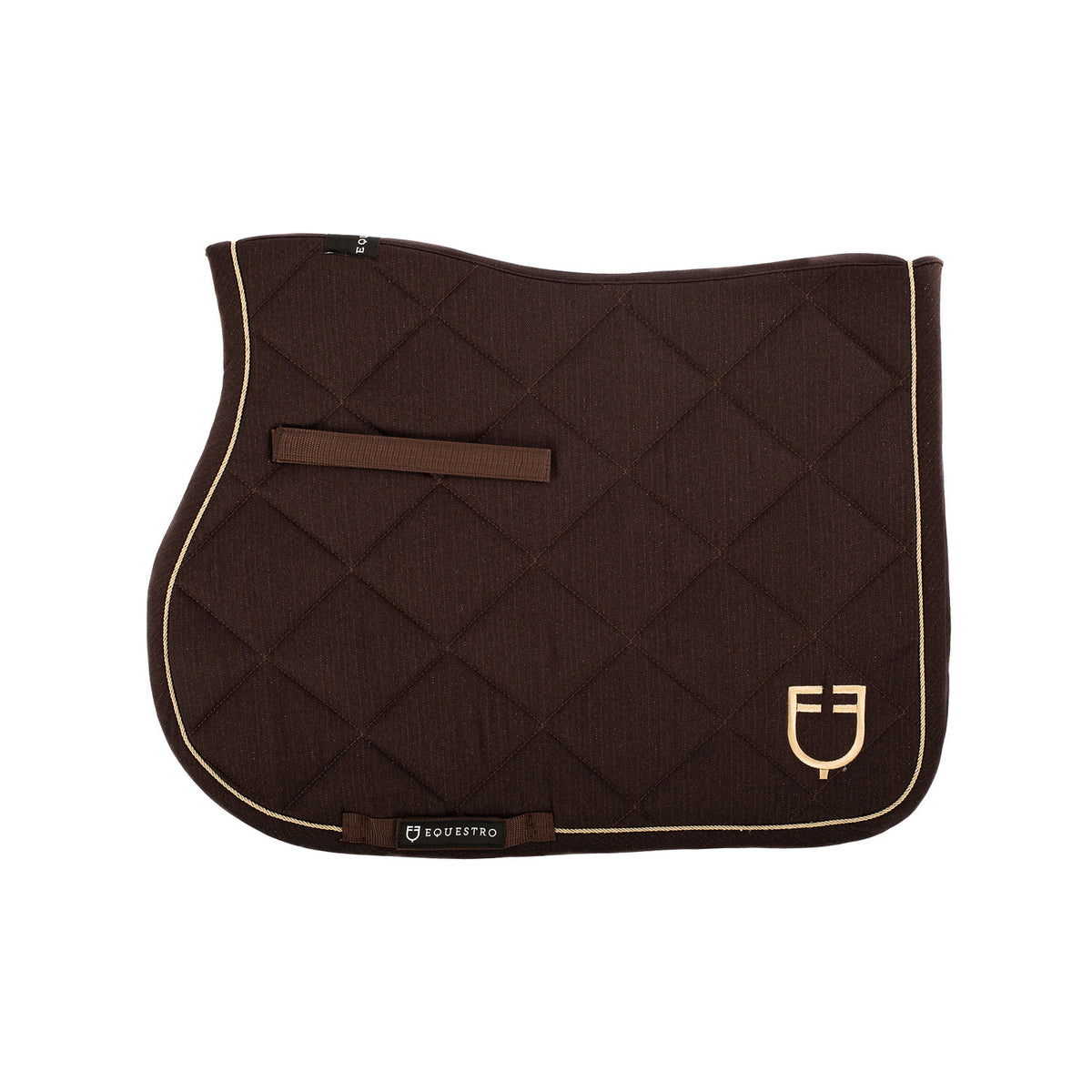 Equestro Jumping Saddle Pad In Cotton With Trim And Logo