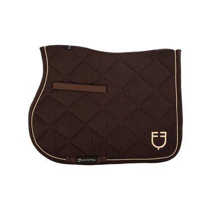 Equestro Jumping Saddle Pad In Cotton With Trim And Logo