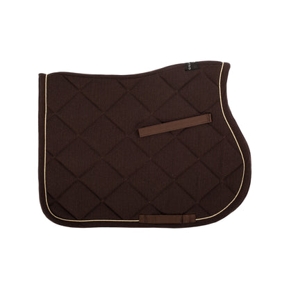 Equestro Jumping Saddle Pad In Cotton With Trim And Logo
