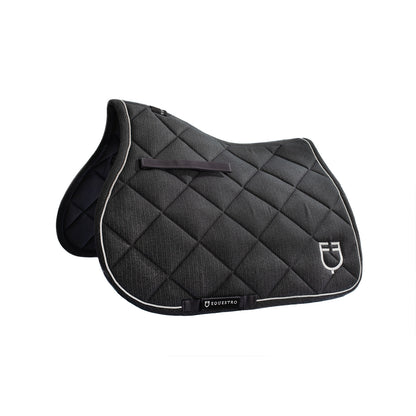 Jumping saddle pad in cotton with trimmings with logo.