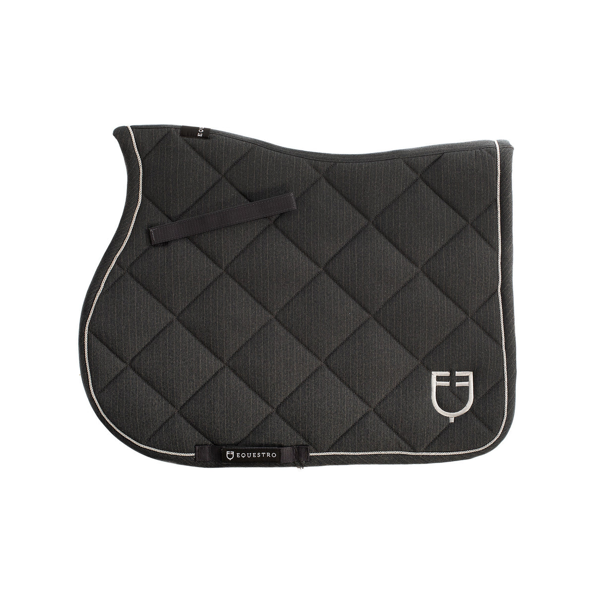 Equestro Jumping Saddle Pad In Cotton With Trim And Logo