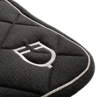 Equestro Jumping Saddle Pad In Cotton With Trim And Logo