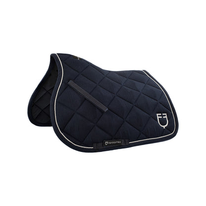 Jumping saddle pad in cotton with trimmings with logo.