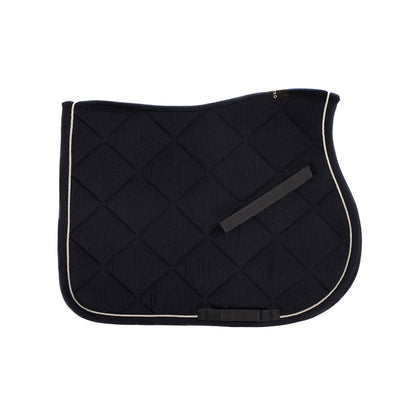 Equestro Jumping Saddle Pad In Cotton With Trim And Logo