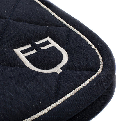 Equestro Jumping Saddle Pad In Cotton With Trim And Logo